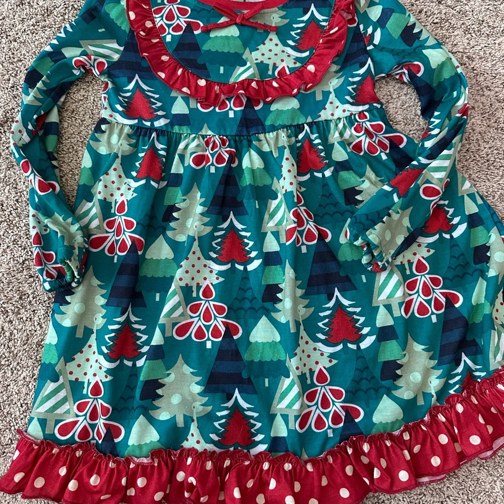 Matilda Jane Green and Red Holiday Dress
